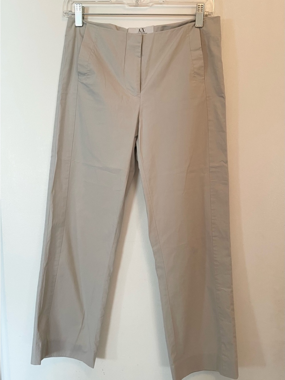 Lightweight khaki capris by Armani Exchange.
